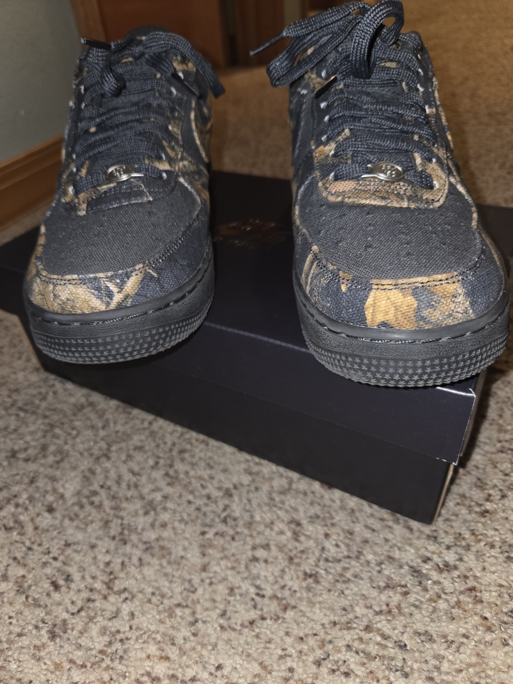 Nike Men’s Air Force 1 - Black with Brown Realtree Camo Print Size 10 - Picture 6 of 9